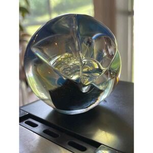 Robert Eickholt Paperweight Bubbles OS Vintage 1999 Signed Art Glass‎ Studio